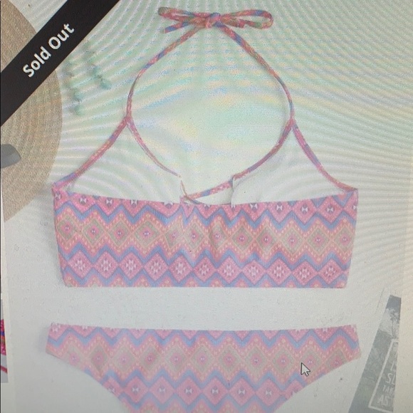 NWT Zaful Halter Argyle Crossover Bikini set (S) - Picture 8 of 8